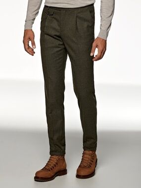 SuitSupply Brentwood Mid Green Havana Pants Wool Sz 48 Authentic